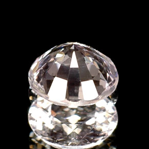 Zaffiro naturale bianco da 0,53 ct, taglio rotondo, VVS