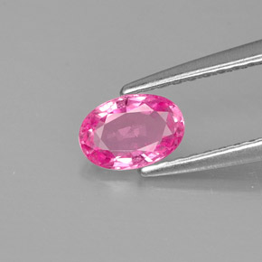 Zaffiro naturale rosa da 0,53 ct, taglio ovale, VS