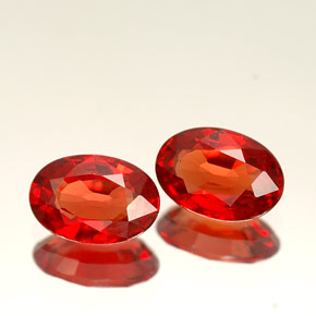 Zaffiro naturale arancione da  ct, taglio ovale, VVS