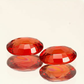 Zaffiro naturale arancione da  ct, taglio ovale, VVS