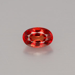 Zaffiro naturale arancione da 0,62 ct, taglio ovale, VS