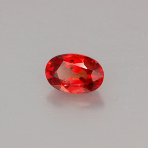 Zaffiro naturale arancione da 0,62 ct, taglio ovale, VS