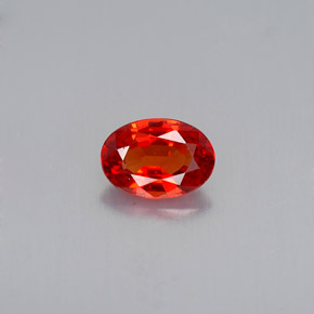 Zaffiro naturale arancione da 0,53 ct, taglio ovale, VVS-VS