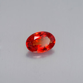 Zaffiro naturale arancione da 0,53 ct, taglio ovale, VVS-VS