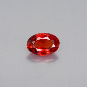 Zaffiro naturale arancione da 0,61 ct, taglio ovale, VVS