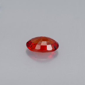 Zaffiro naturale arancione da 0,61 ct, taglio ovale, VVS