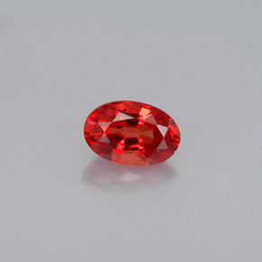 Zaffiro naturale arancione da 0,55 ct, taglio ovale, VVS-VS