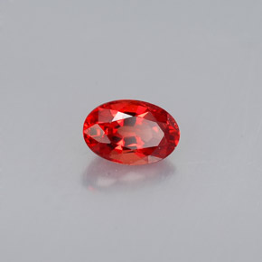 Zaffiro naturale arancione da 0,55 ct, taglio ovale, VVS-VS