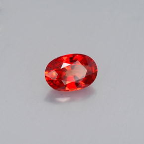 Zaffiro naturale arancione da 0,60 ct, taglio ovale, VVS