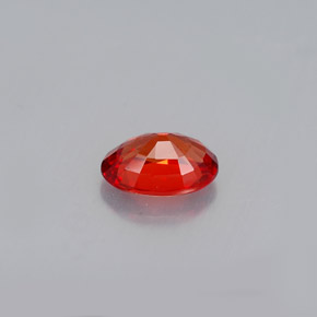 Zaffiro naturale arancione da 0,60 ct, taglio ovale, VVS