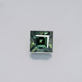 Zaffiro naturale verde da 0,63 ct, quadrato, VVS