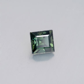 Zaffiro naturale verde da 0,63 ct, quadrato, VVS