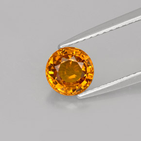 Zaffiro naturale arancione da 1,11 ct, taglio rotondo, VS