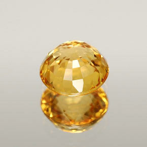 Zaffiro naturale giallo da 1,06 ct, taglio rotondo, IF