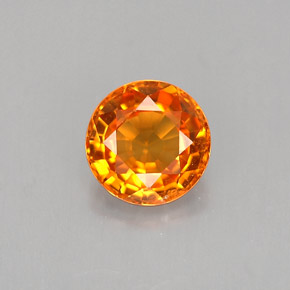 Zaffiro naturale arancione da 1,13 ct, taglio rotondo, VVS-VS