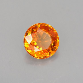 Zaffiro naturale arancione da 1,13 ct, taglio rotondo, VVS-VS