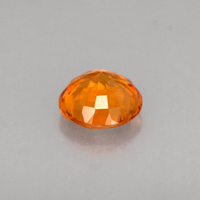 Zaffiro naturale arancione da 1,13 ct, taglio rotondo, VVS-VS