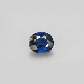 Zaffiro naturale blu da 0,89 ct, taglio ovale, VVS