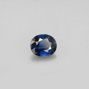 Zaffiro naturale blu da 0,89 ct, taglio ovale, VVS