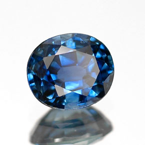 Zaffiro naturale blu da 0,65 ct, taglio ovale, VVS