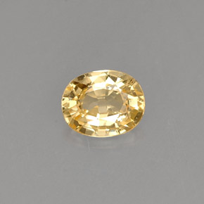 Zaffiro naturale giallo da 0,44 ct, taglio ovale, VVS