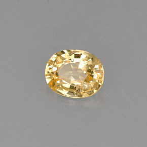 Zaffiro naturale giallo da 0,44 ct, taglio ovale, VVS