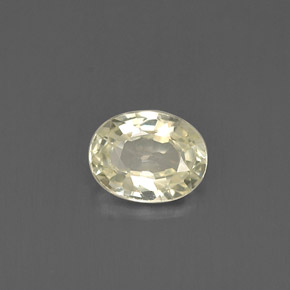 Zaffiro naturale giallo da 0,44 ct, taglio ovale, VVS