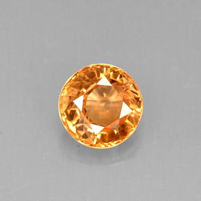 Zaffiro naturale arancione da 1,12 ct, taglio rotondo, VS