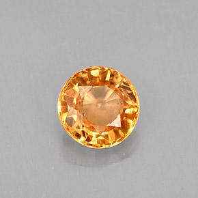 Zaffiro naturale arancione da 1,12 ct, taglio rotondo, VS