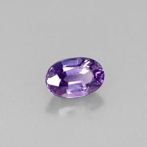 Zaffiro naturale viola da 0,63 ct, taglio ovale, VVS