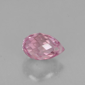 Zaffiro naturale rosa da 0,90 ct, briolette, VVS-VS