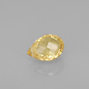 Zaffiro naturale giallo da 1,22 ct, briolette, VS