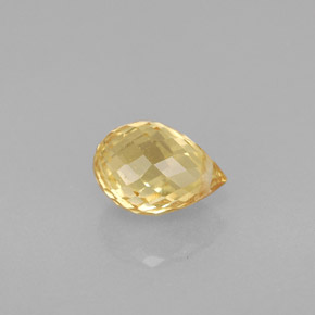 Zaffiro naturale giallo da 1,22 ct, briolette, VS