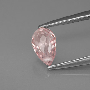 Zaffiro naturale arancione da 1,12 ct, briolette, VS