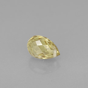 Zaffiro naturale giallo da 1,00 ct, briolette, VVS-VS