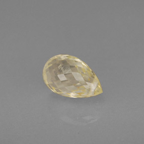 Zaffiro naturale oro da 1,38 ct, briolette, VS-SI