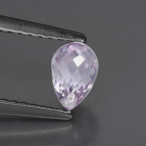 Zaffiro naturale viola da 0,85 ct, briolette, VS