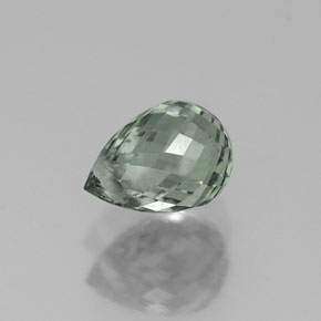 Zaffiro naturale verde da 1,00 ct, briolette, VS