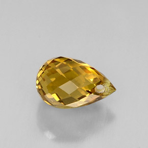Zaffiro naturale giallo da 1,11 ct, briolette, VVS-VS