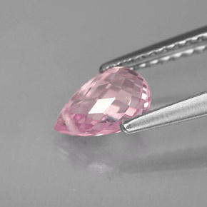 Zaffiro naturale rosa da 1,11 ct, briolette, VS