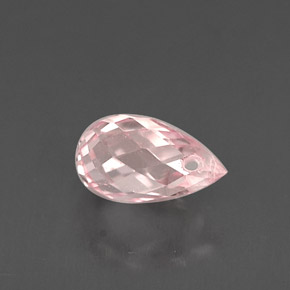 Zaffiro naturale rosa da 0,77 ct, briolette, VS