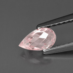 Zaffiro naturale rosa da 0,77 ct, briolette, VS