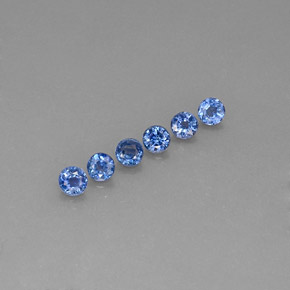 Zaffiro naturale blu da  ct, taglio rotondo, VVS-VS