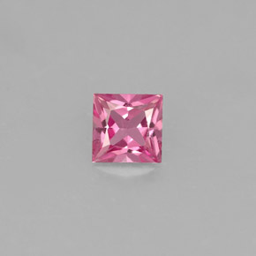Zaffiro naturale rosa da 0,54 ct, quadrato, VS