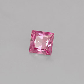 Zaffiro naturale rosa da 0,54 ct, quadrato, VS