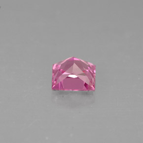 Zaffiro naturale rosa da 0,60 ct, quadrato, VVS-VS