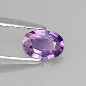 Zaffiro naturale viola da 0,50 ct, taglio ovale, VVS-VS