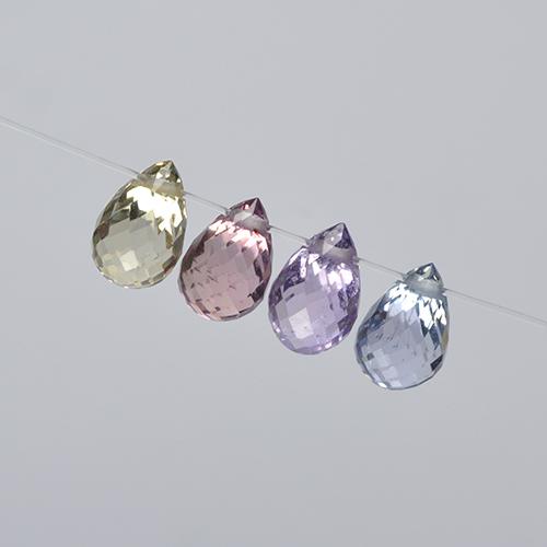 Zaffiro naturale multicolore da 2,61 ct, briolette, VVS-VS