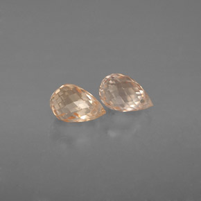 Zaffiro naturale arancione da  ct, briolette, VVS-VS