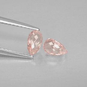 Zaffiro naturale rosa da  ct, briolette, VS